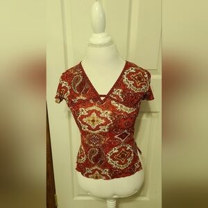Womens Print Top Sz s